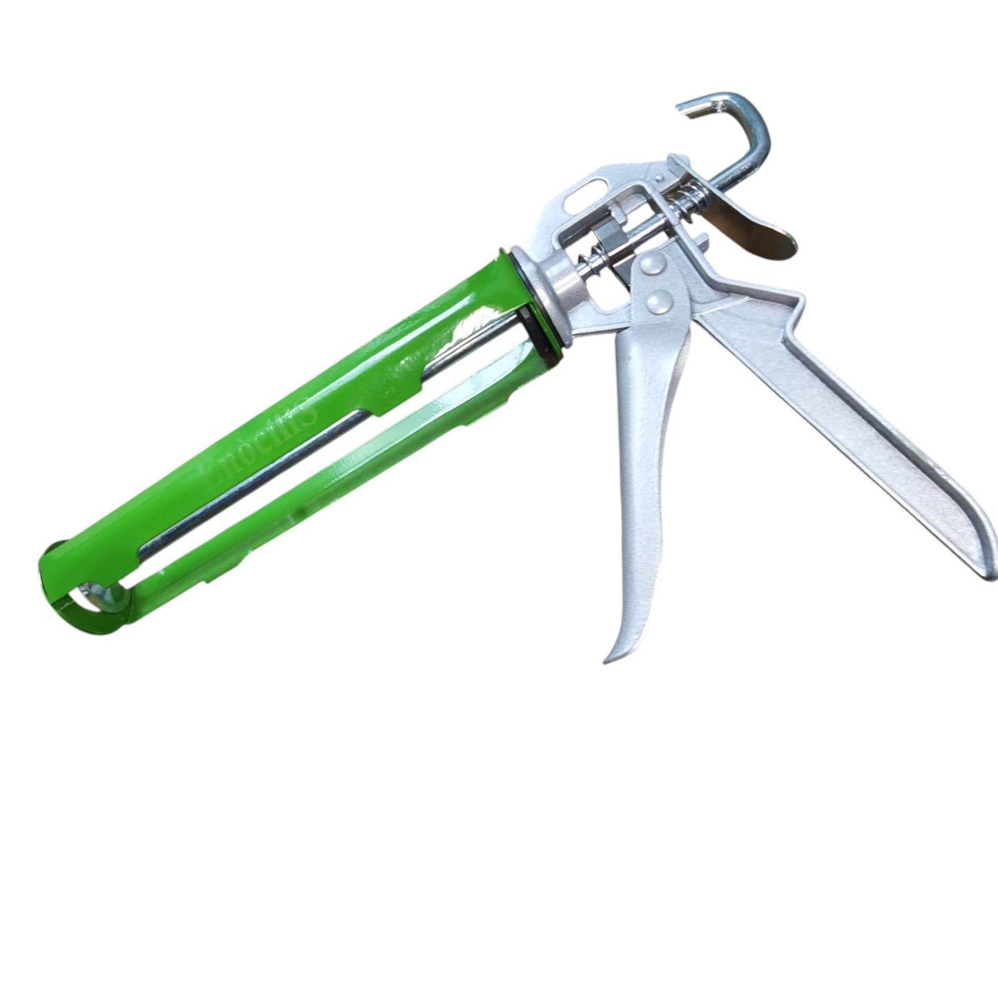 EnociliS Heavy Duty Caulking Gun, Professional Grade, Green and Silver