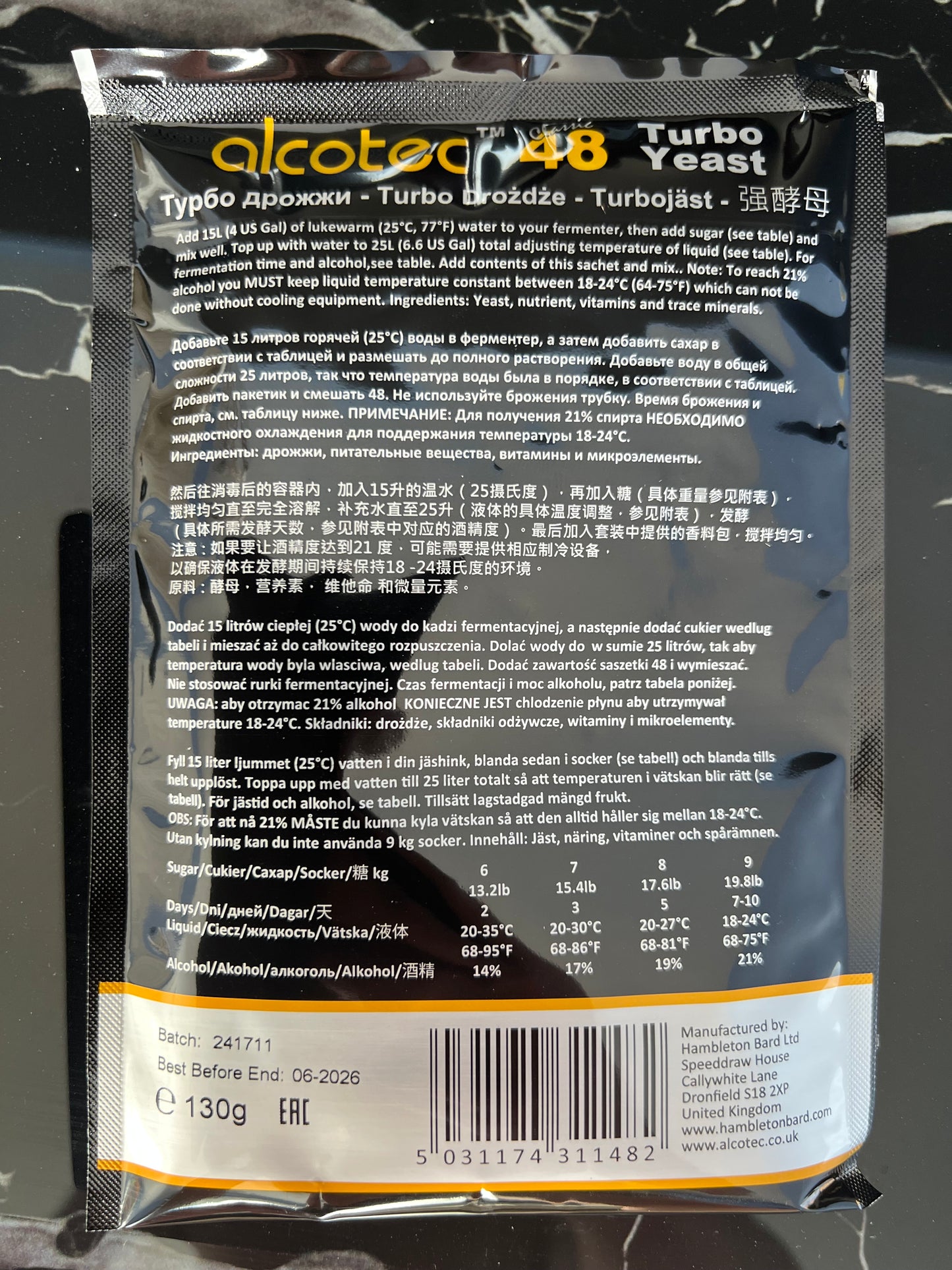 Alcotec Turbo Yeast 48 Classic