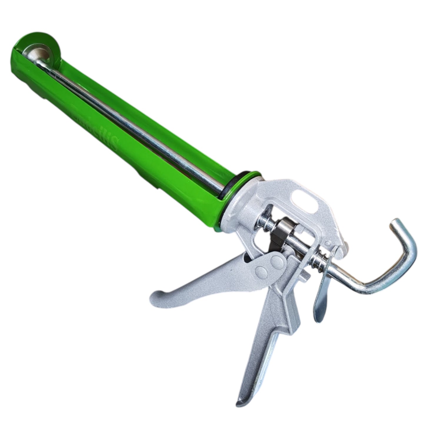 EnociliS Heavy Duty Caulking Gun, Professional Grade, Green and Silver