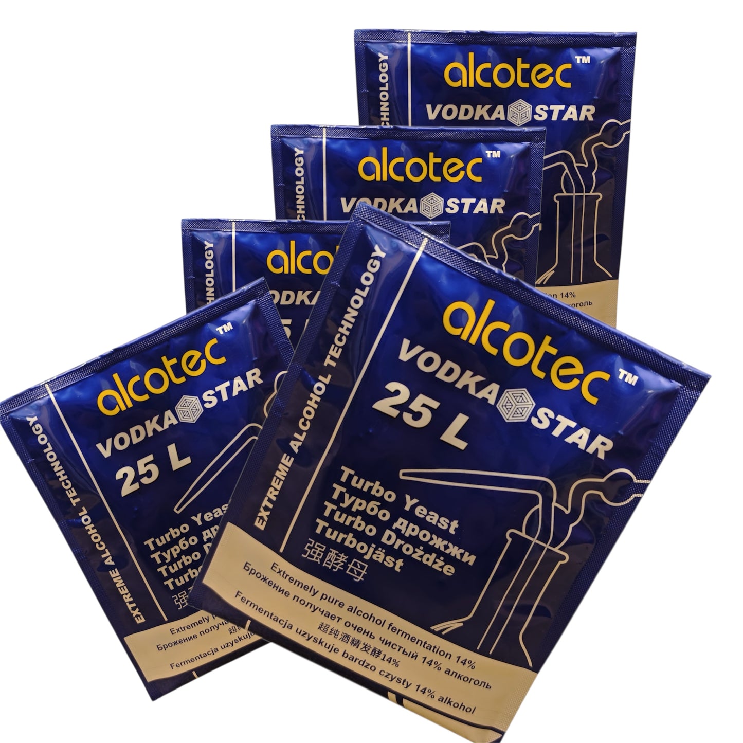 Alcotec Vodka Star Turbo Yeast Packets for Extreme Purity Homebrew Vodka Wash