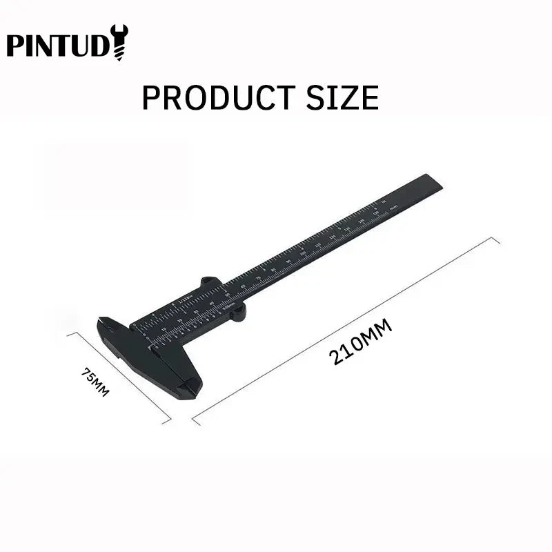 1PC Plastic Vernier Caliper Digital Display Caliper Mini Text Play Caliper Student Vernier Ruler 0 to 150mm Measuring Tool