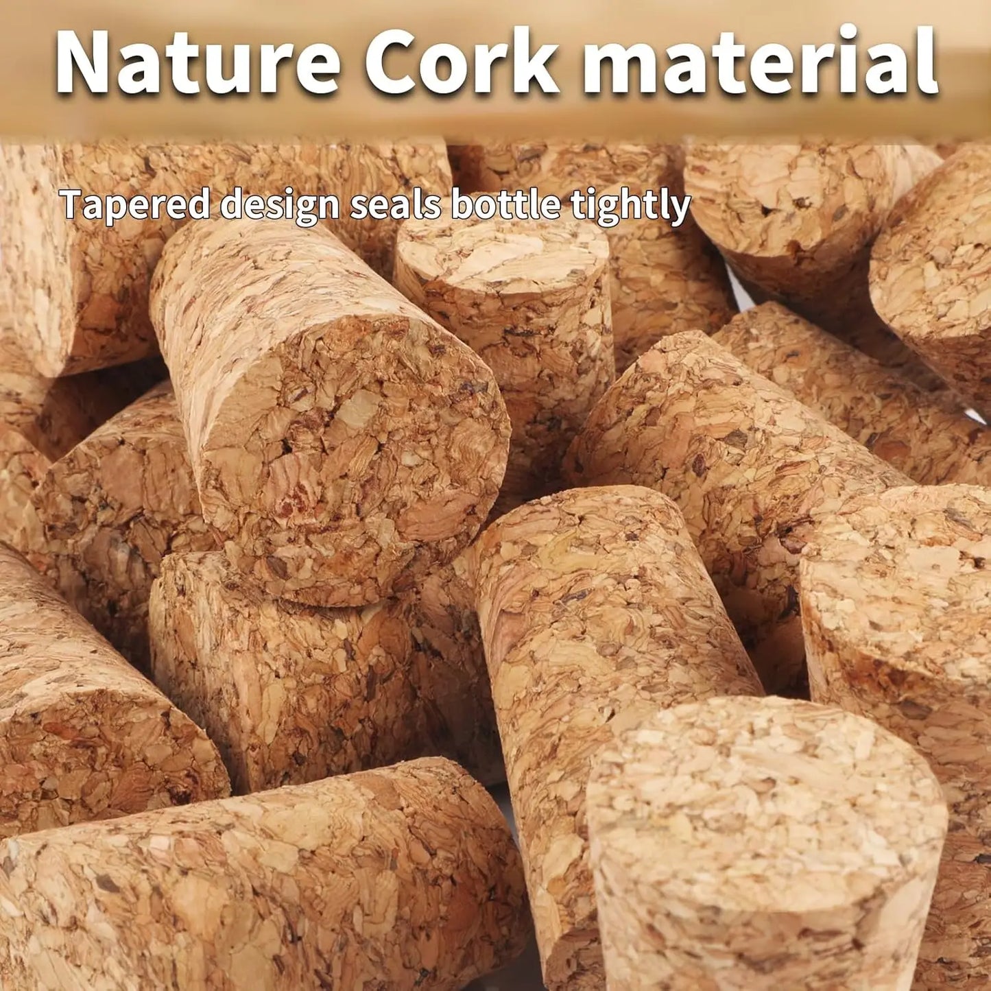 5-25Pcs Soft Wood Corks Tapered Cork Plugs Wine Bottle Stopper Leakproof Wine Bottle Corks Natural Wine Corks Replacement Corks