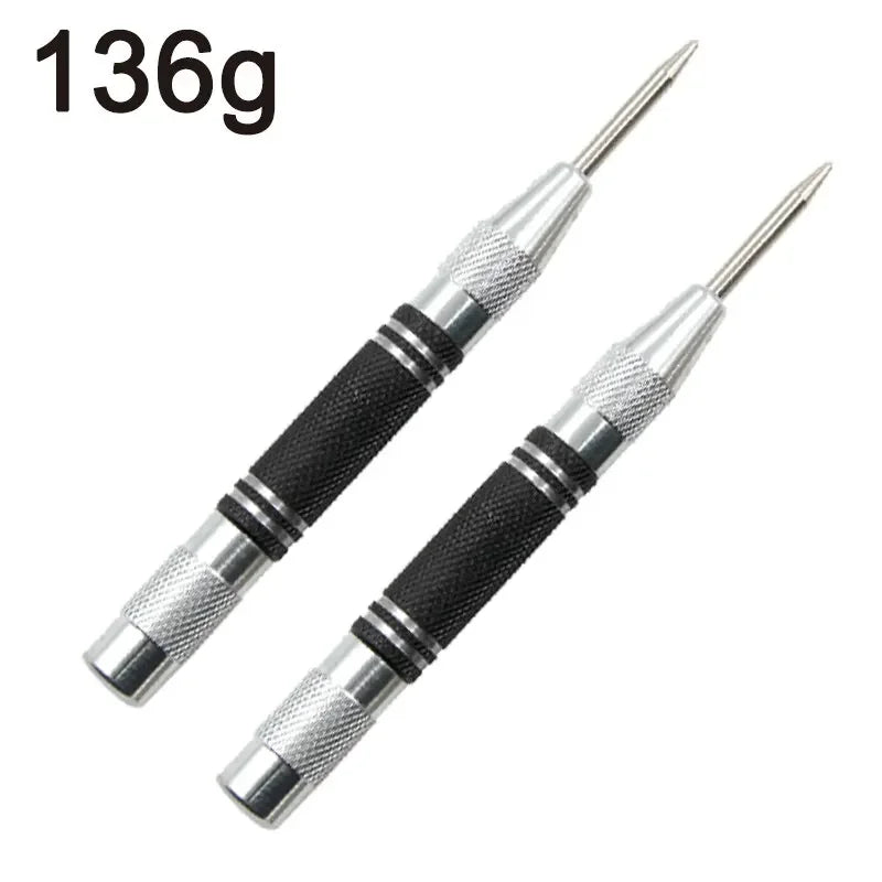 2pc Spring Type Automatic Center Punch Locator Glass Striker Window Breaker Punch Centering Punch Punch Tool
