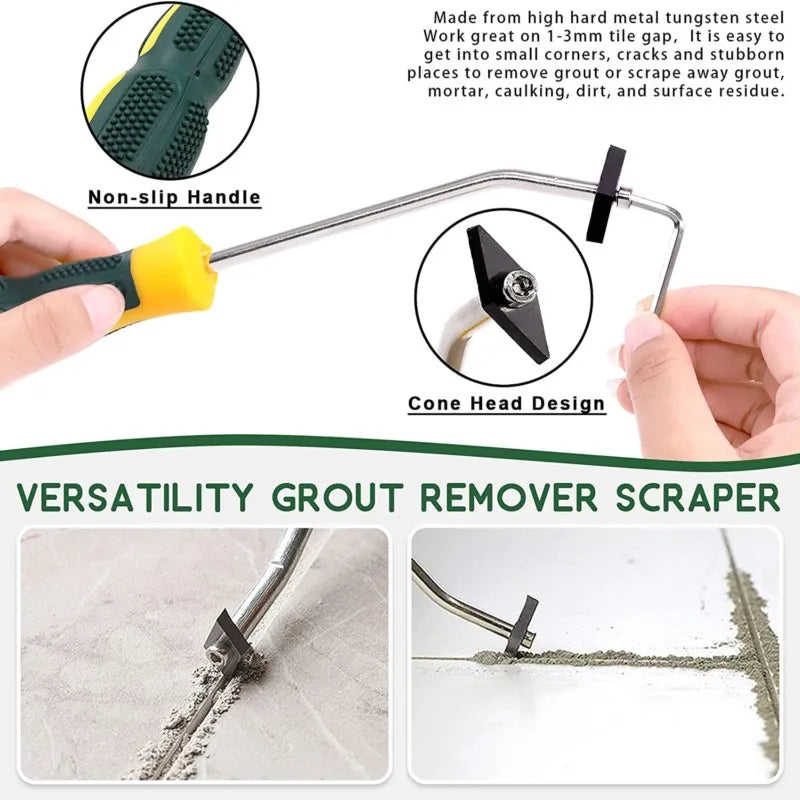 Grout Removal Tools 22 Pcs Set Saw Blade Grout Hand Saw Tile Joint Cleaning Brush Caulking Edge for Floor Kitchen Hand Tool Set