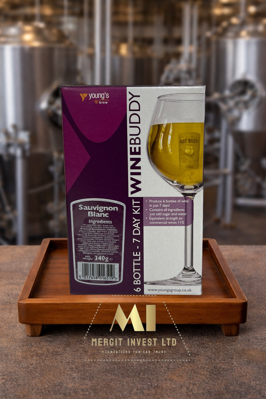 🍷 Young’s WineBuddy Sauvignon Blanc Wine Kit – Makes 6 Bottles 🍇 Crisp Home Brew Wine