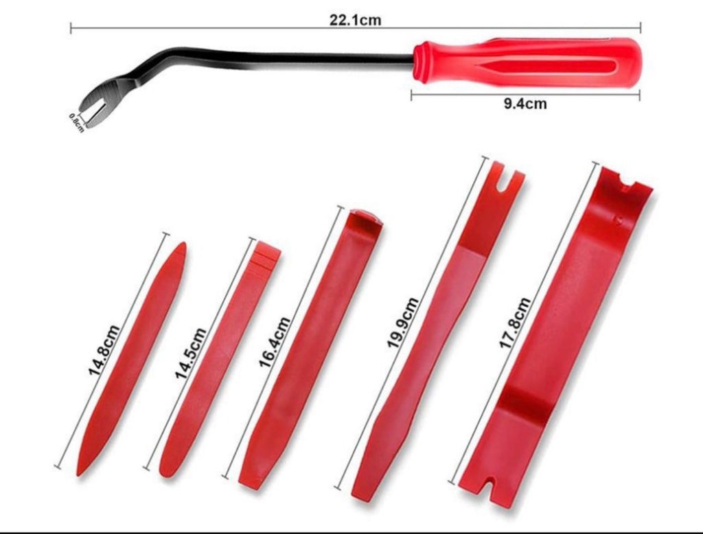 6 Pcs Car Trim Removal Tool Kit, Plastic Pry Tool Car Panel Removal Tools Kit