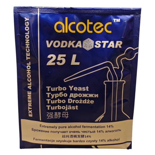 Alcotec Vodka Star Turbo Yeast Packets for Extreme Purity Homebrew Vodka Wash