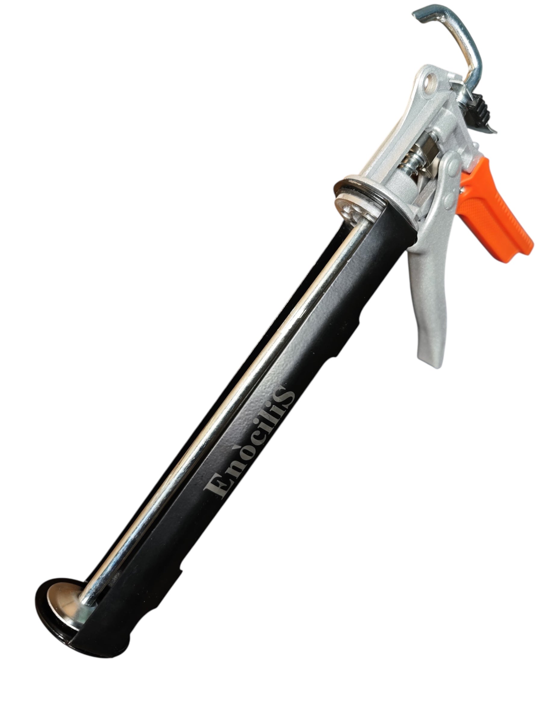 EnociliS Heavy Duty Silicone Sealant Tube Caulking Skeleton Gun MasticPacked with Care In A Box (Black and Orange)