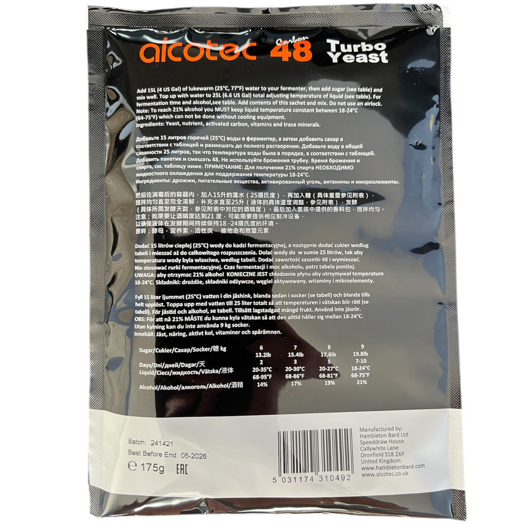 Alcotec 48 Carbon Turbo Yeast