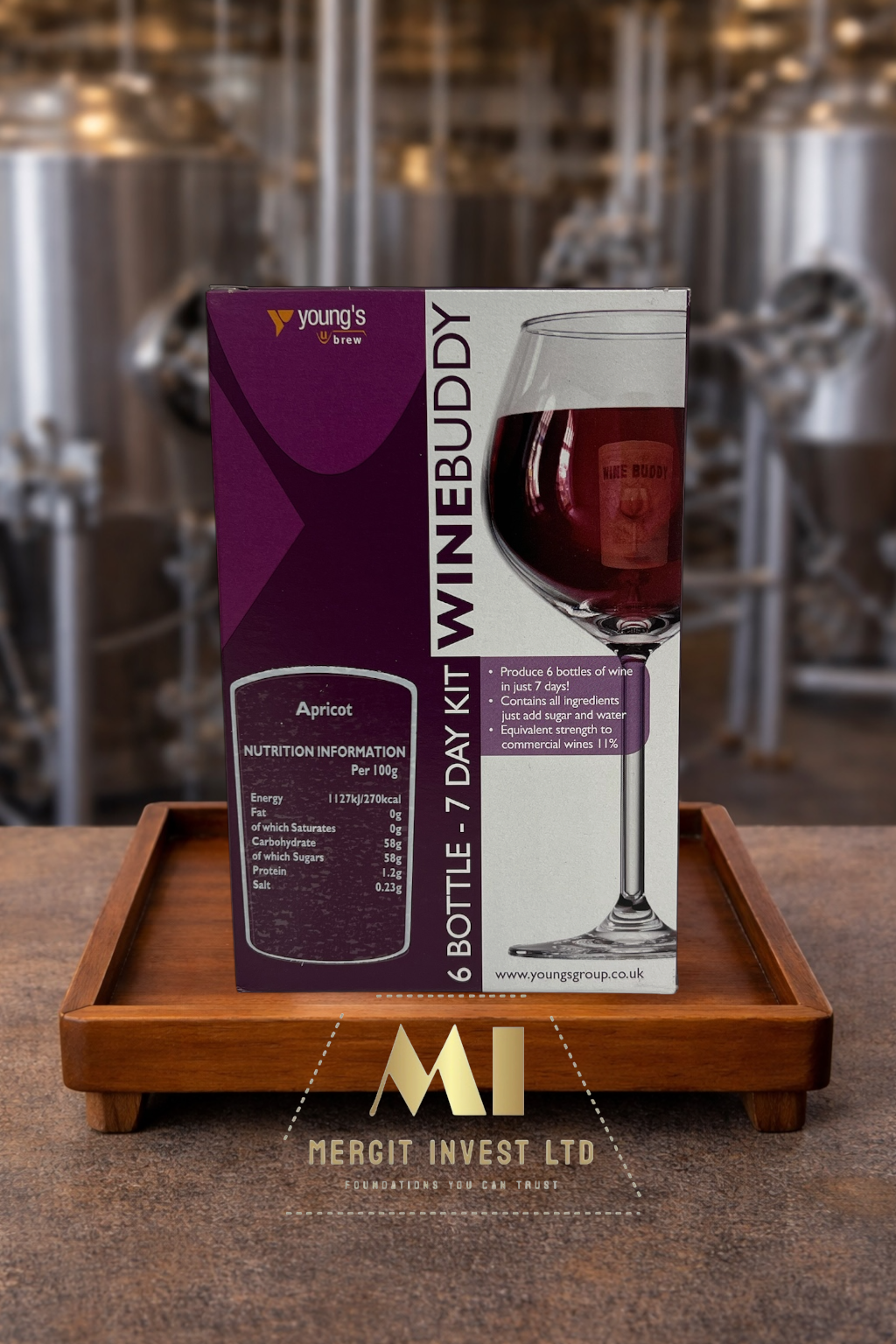 🍑 Young’s WineBuddy Apricot Wine Kit – Makes 6 Bottles 🍷 Fruity Home Brew Wine