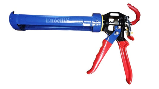 EnociliS Heavy Duty Caulking Gun, Professional Silicone Sealant Applicator, Blue and Red Packed with Care ina Box