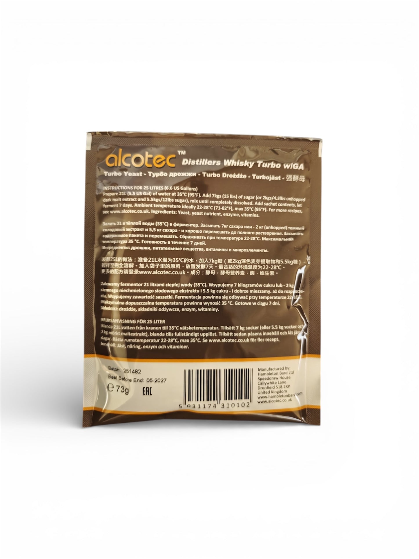 Alcotec Whisky Turbo Yeast