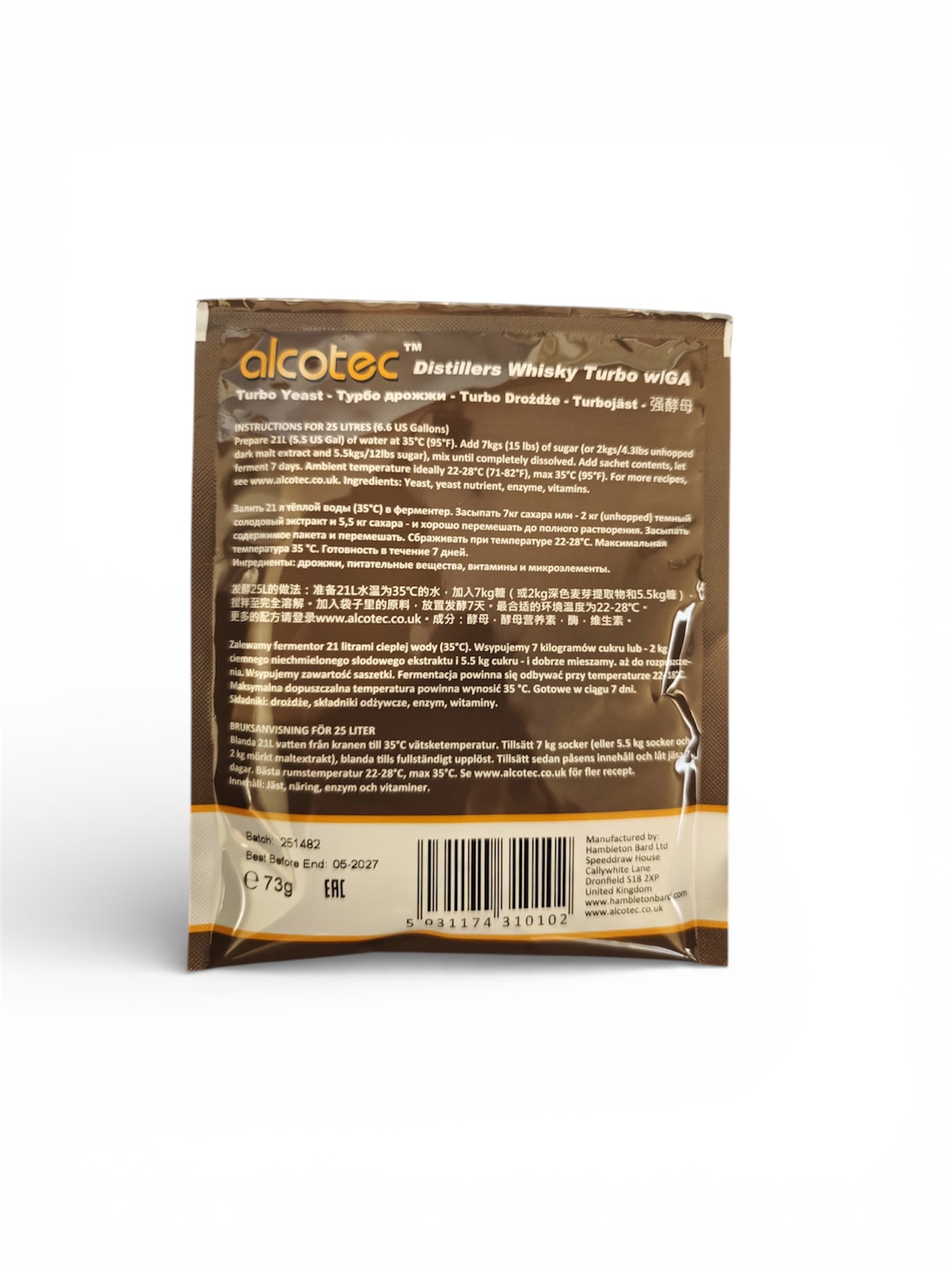 Alcotec Whisky Turbo Yeast