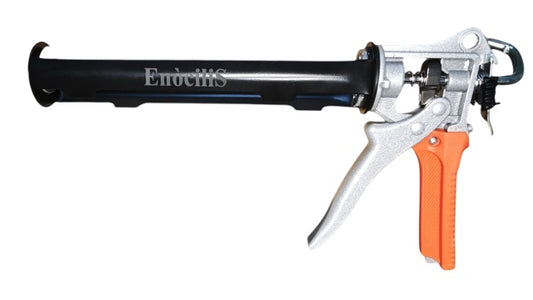 EnociliS Heavy Duty Silicone Sealant Tube Caulking Skeleton Gun MasticPacked with Care In A Box (Black and Orange)