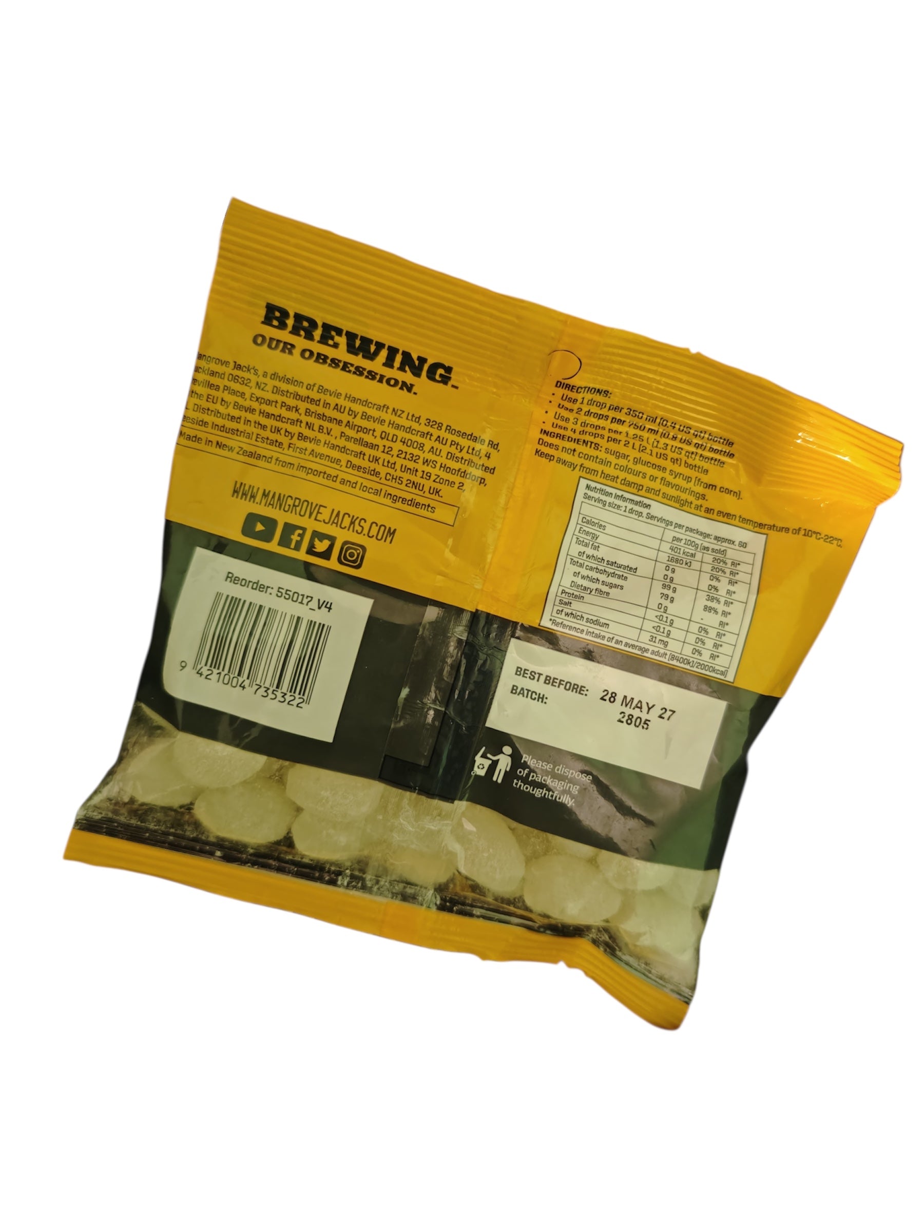 Mangrove Jacks Carbonation Drops 60 200g Sugar Tablets for Priming Beer