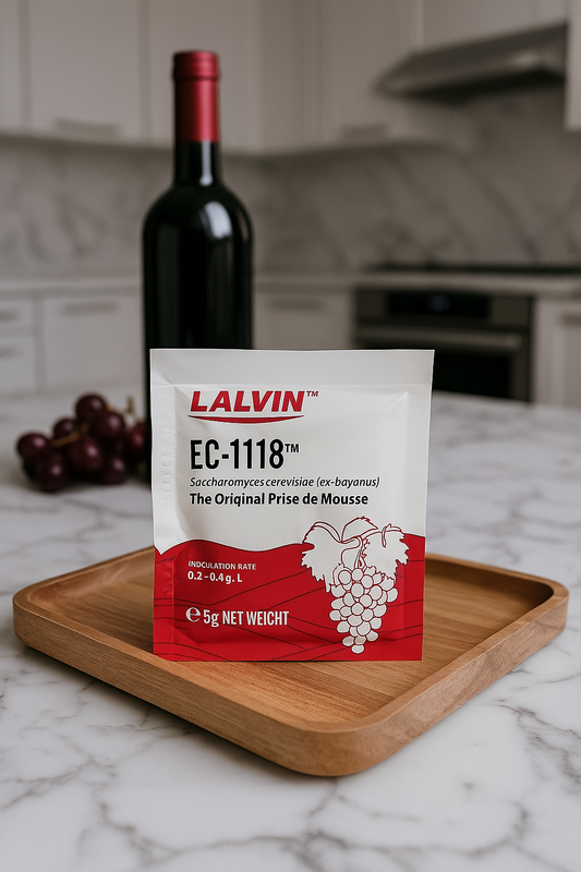 Lalvin EC-1118 Champagne Yeast 5g Sachet 18% Homebrew Wine Making 4.5L-23L