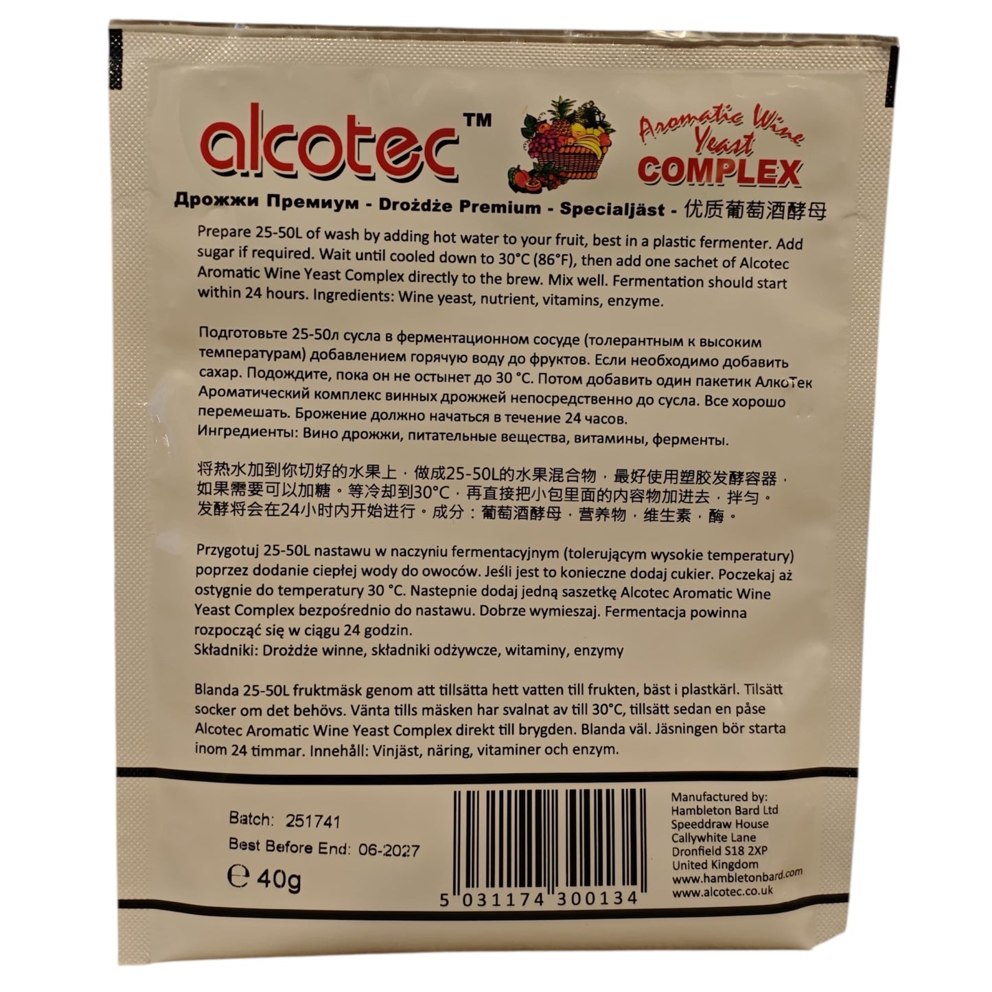 Alcotec Aromatic Wine Yeast Complex