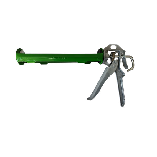 EnociliS Heavy Duty Caulking Gun, Professional Grade, Green and Silver