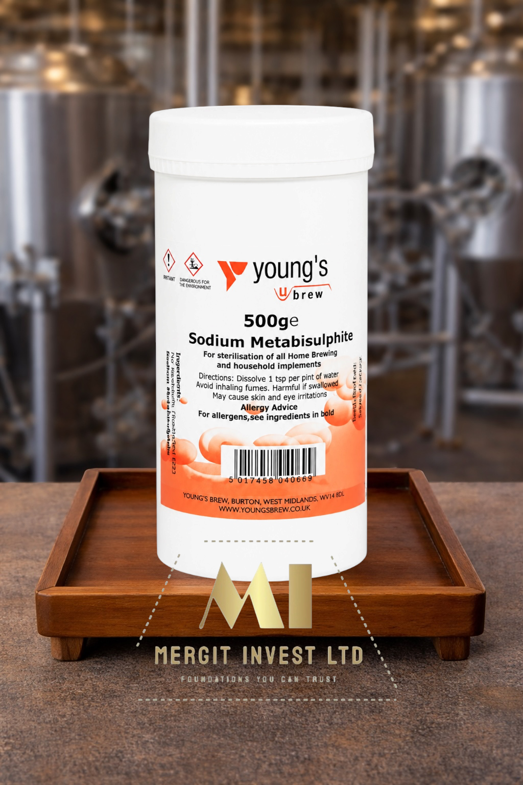 Young’s Sodium Metabisulphite 500g Powerful Steriliser for Home Brewing & Winemaking