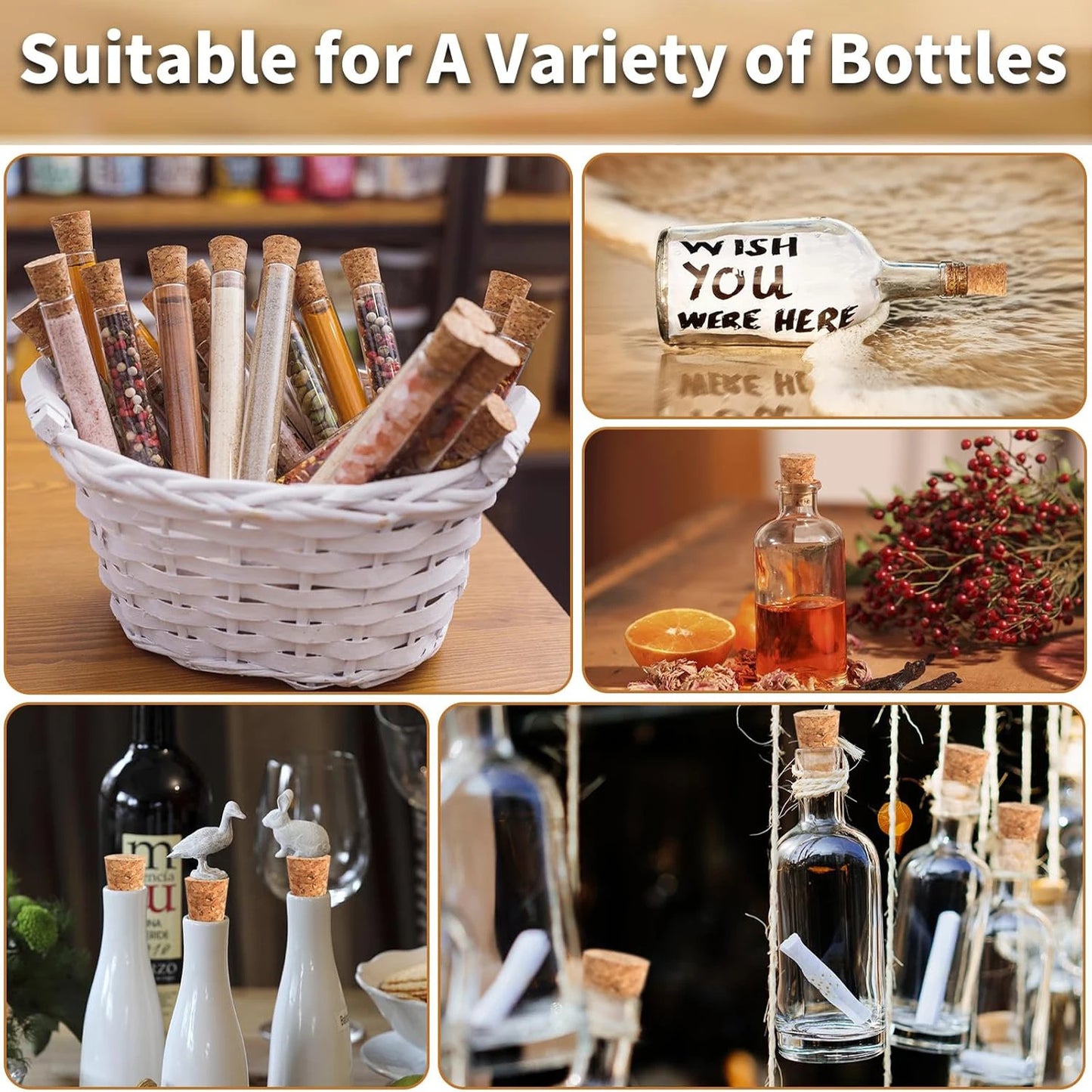 5-25Pcs Soft Wood Corks Tapered Cork Plugs Wine Bottle Stopper Leakproof Wine Bottle Corks Natural Wine Corks Replacement Corks