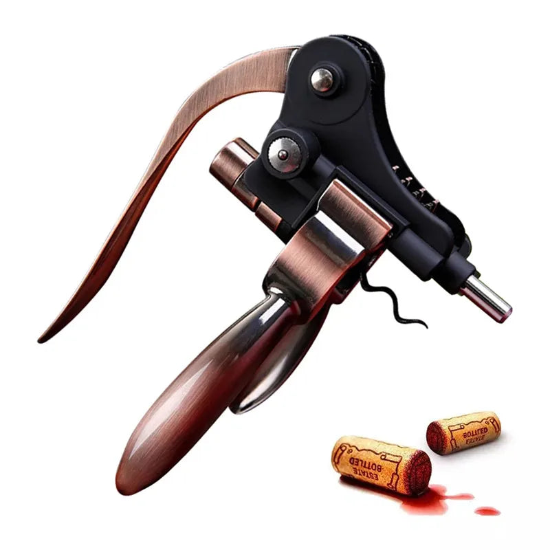 Wine Opener Set, Wine Bottle Opener Rabbit Corkscrew Set with Wood Case, 9pcs Including Rabbit Wine Opener, Wine Stopper