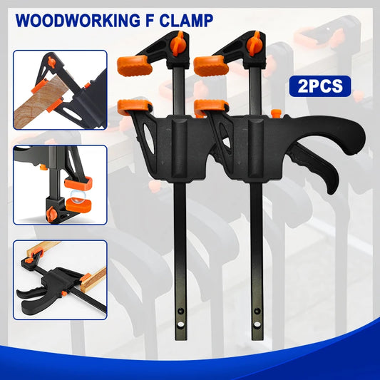 2pc 4 Inch Woodworking F-clip Nylon Quick Woodworking Clip Wooden Board Clip Metal Fixing Clip Tool Clip