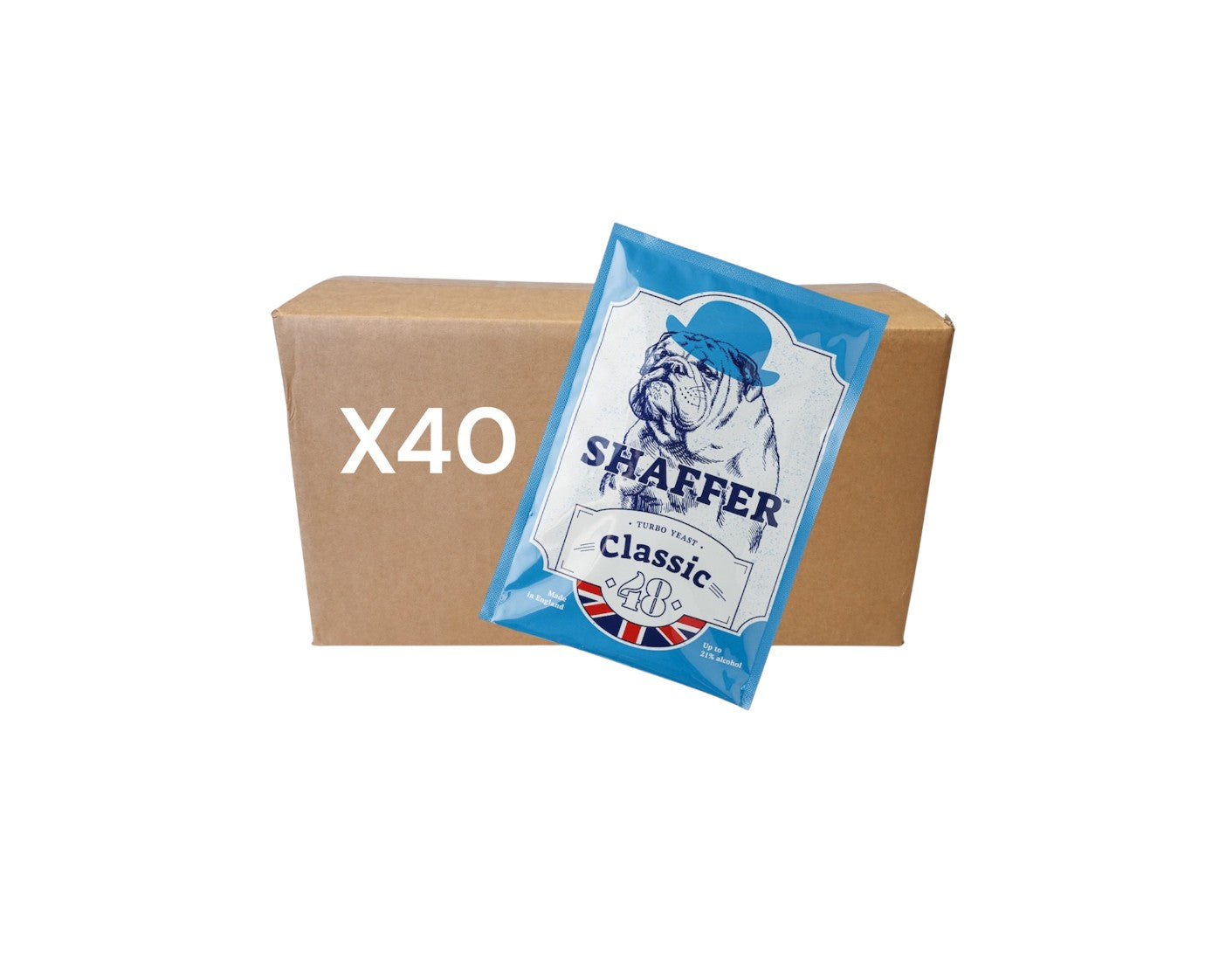 Shaffer Turbo Yeast – Box of 40 Sachets | Fast & Reliable Fermentation